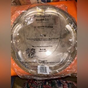 Set Of 2 New Vintage Style Sterlingcraft Silver Serving Platter Party Gift Tray